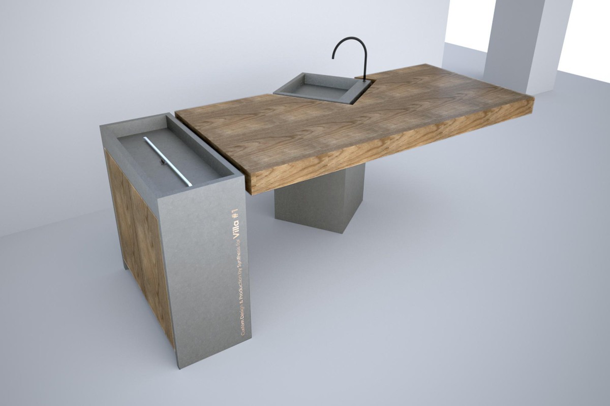Computer simulation of outdoor kitchen