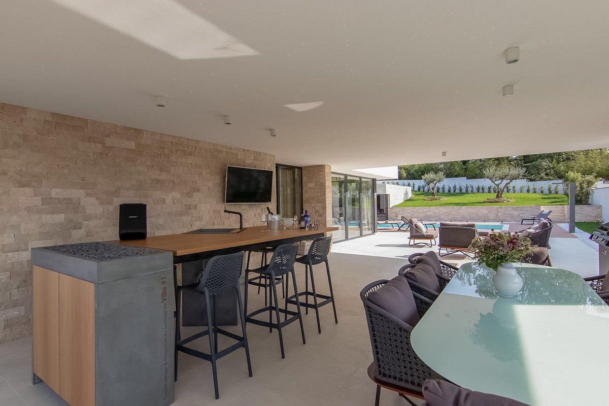 Outdoor concrete kitchen  - PHOTO BY OWNER