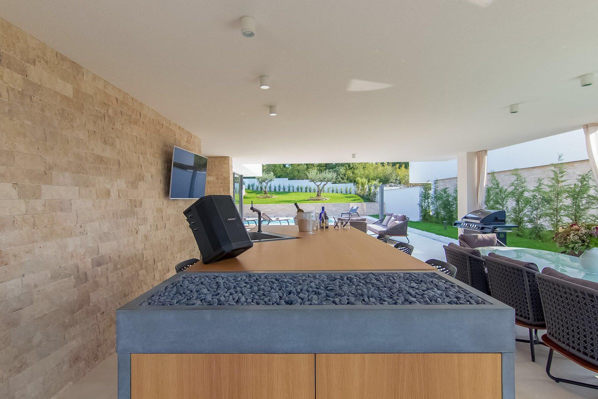 Outdoor concrete kitchen  - PHOTO BY OWNER