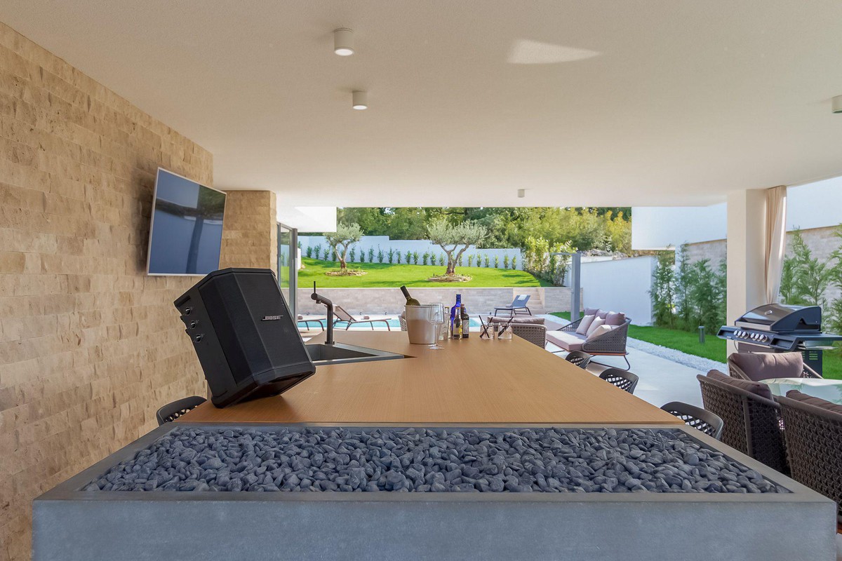 Outdoor concrete kitchen  - PHOTO BY OWNER
