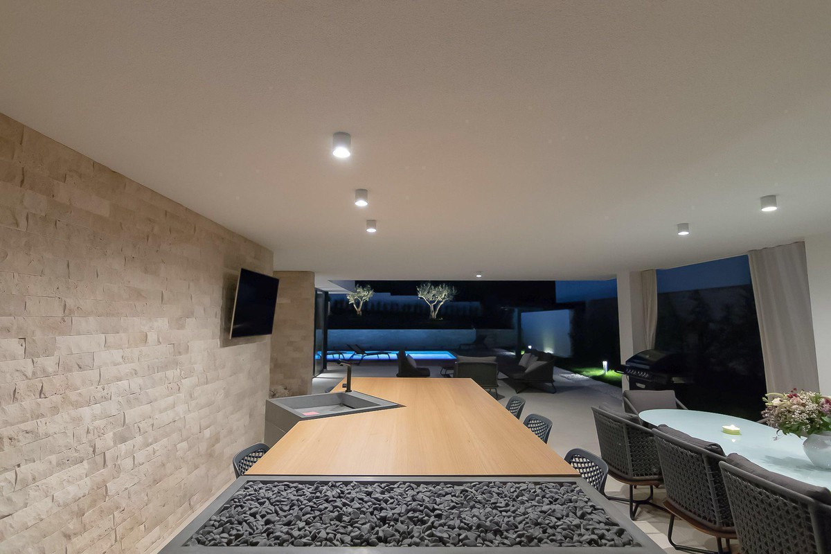 Outdoor concrete kitchen  - PHOTO BY OWNER