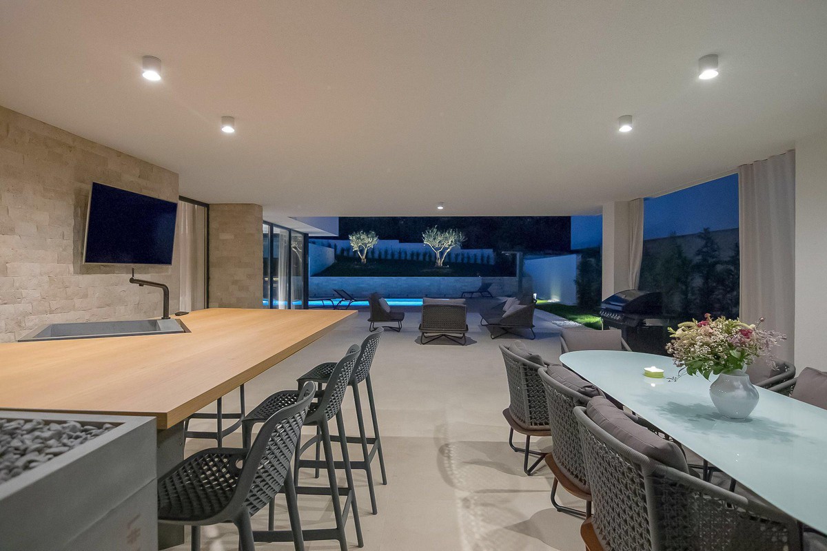 Outdoor concrete kitchen  - PHOTO BY OWNER