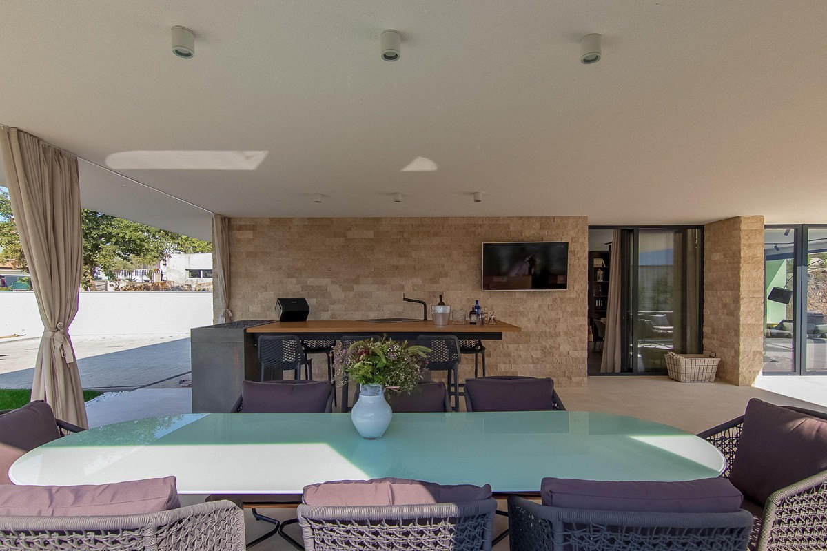 Outdoor concrete kitchen  - PHOTO BY OWNER