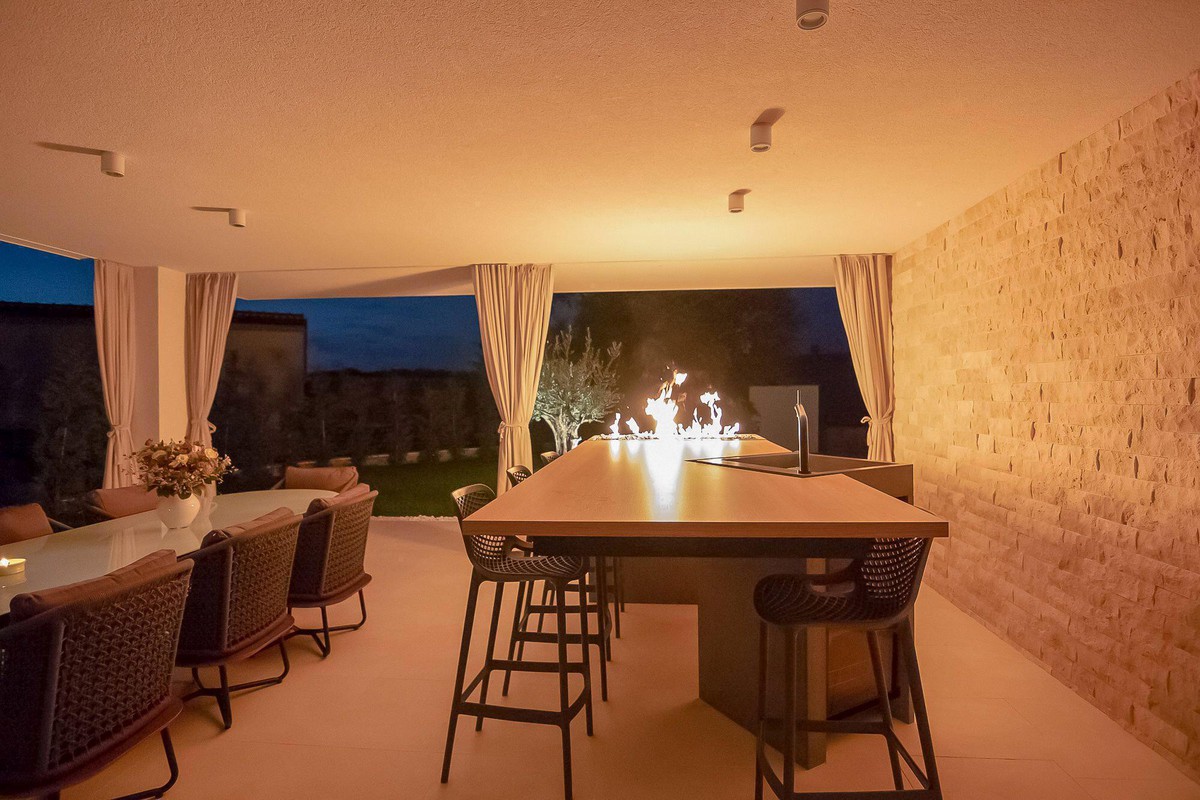 Outdoor concrete kitchen  - PHOTO BY OWNER