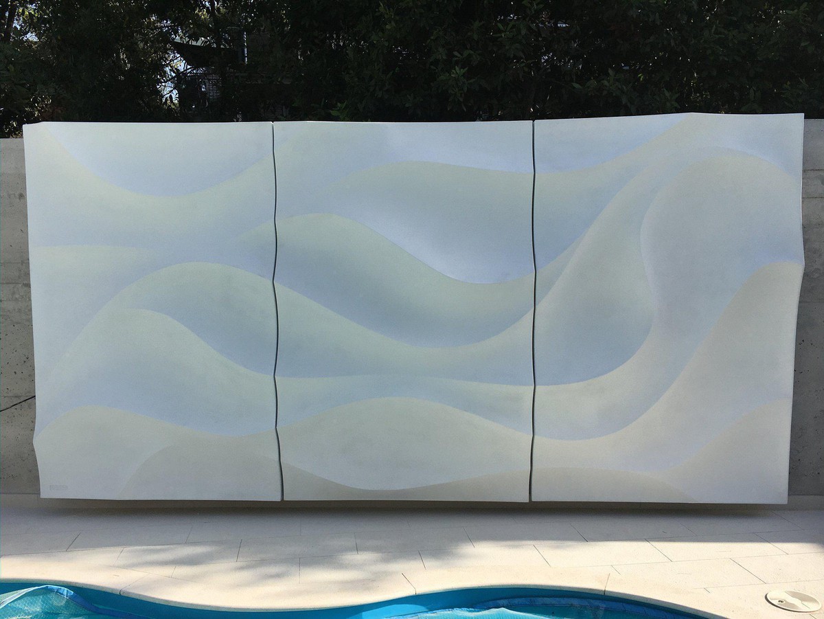 Installed sculptural wall