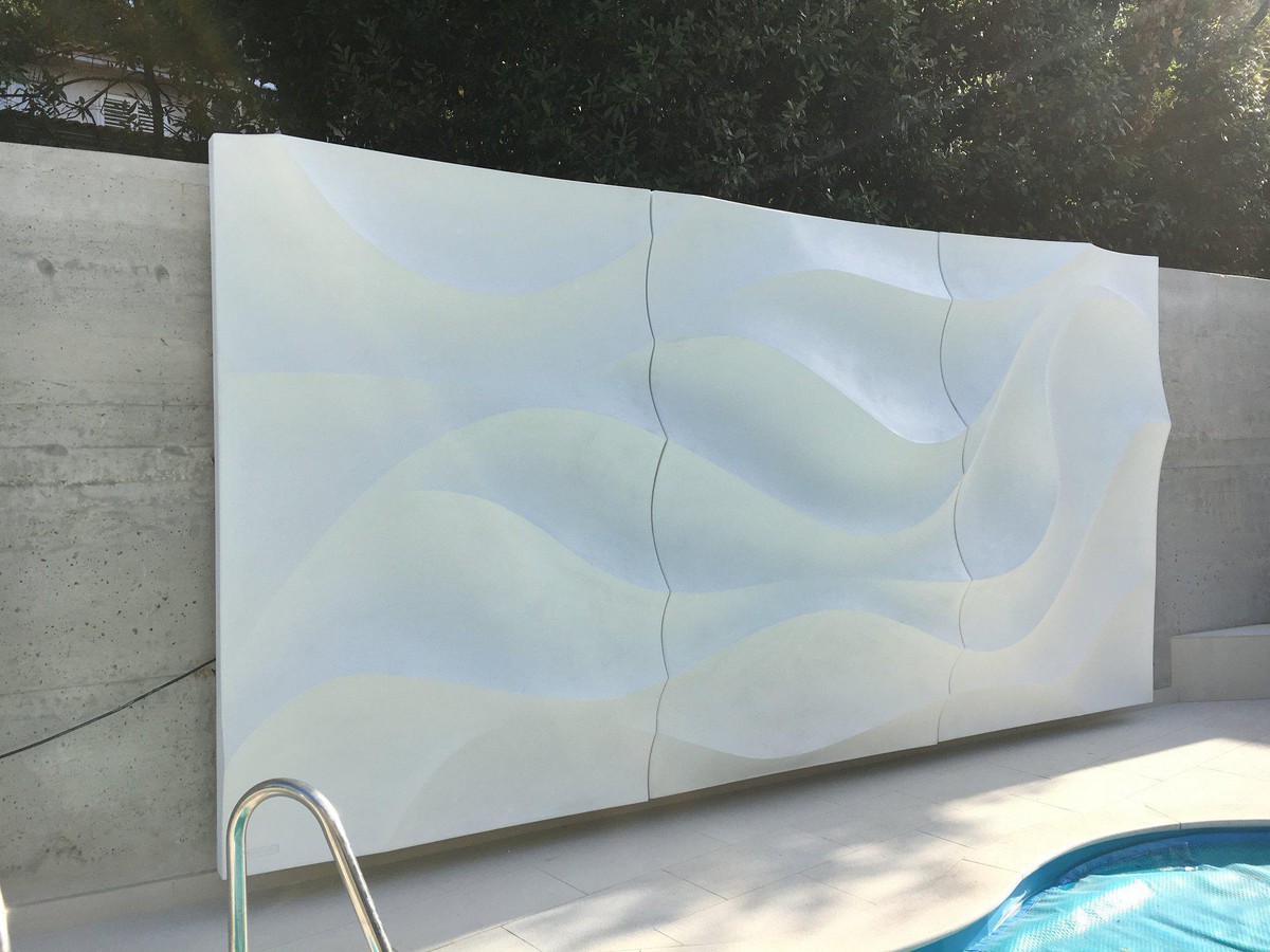 Installed sculptural wall